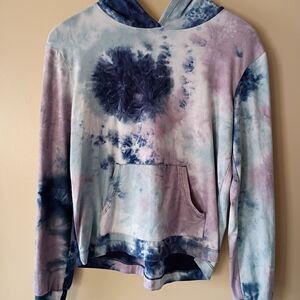 Wallflower Tie-Dye Hoodie - Blue and Purple